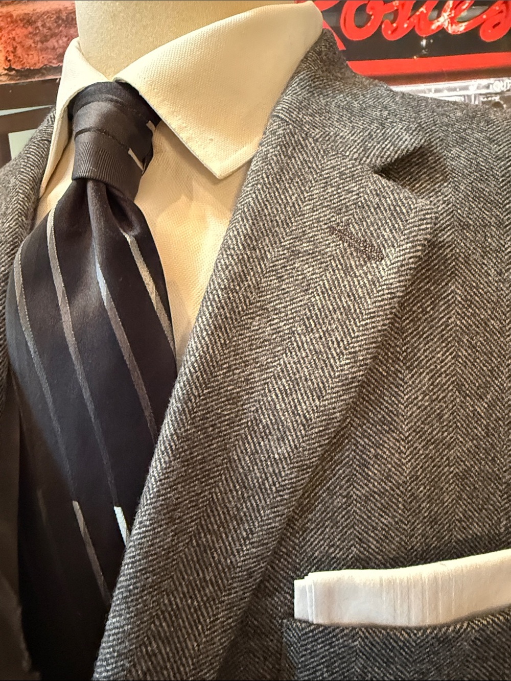 Lauren Ralph Lauren gray Herringbone Sport Coat - Picture 17 of 17
